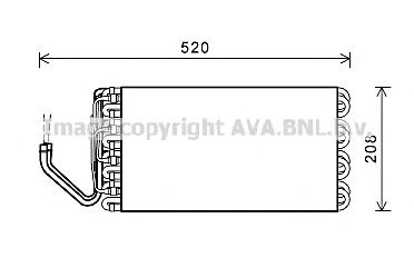 AVA QUALITY COOLING mnv069 -  Испаритель, кондиционер